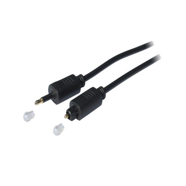 S-Conn Lichtwellenleiterkabel 4,0mm, Toslink-Stecker auf 3,5mm Opti-Stecker, 1,0m, 69014-1.0