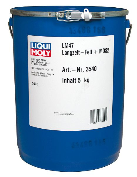 LIQUI MOLY LM 47 Langzeitfett + MoS2, Eimer Kunststoff, VE: 5 kg, 3540
