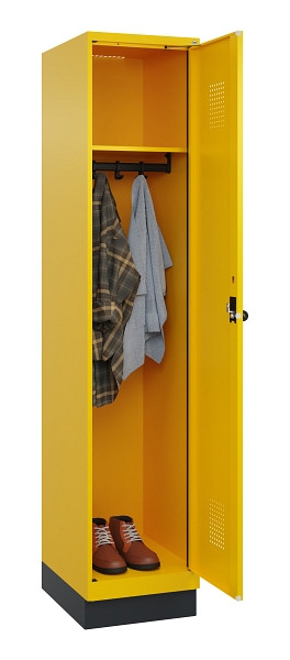 C+P Spind Evolo PLUS, mit Sockel, 1 Abteil, 1950x400x500mm, 1023/1023, Verschluss Drehriegel, Ablageböden 1, 049020-12 S10022