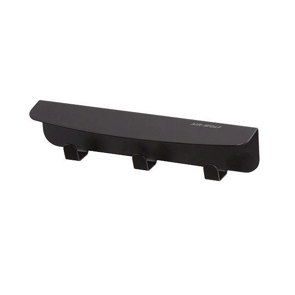 Air Wolf Hakenleiste mit 3 Haken, Serie Alpha, H x B x T: 61 x 265 x 52 mm, Edelstahl schwarz, 60-165