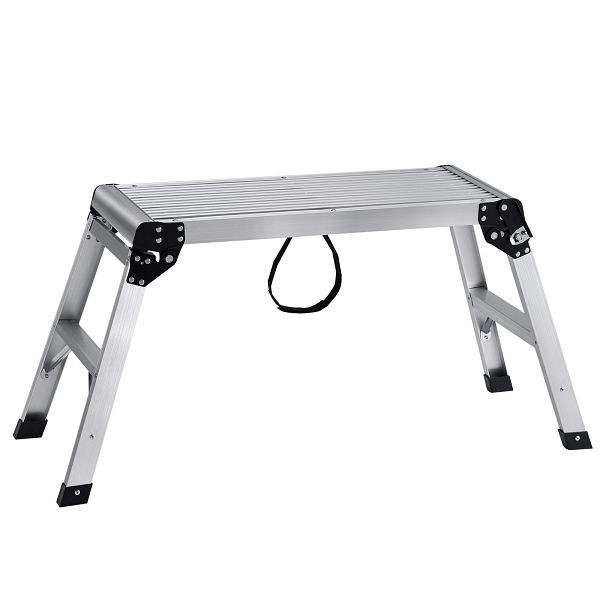 VEVOR Alu Arbeitsplattform Klappwerkbank 76x30x50,8cm Arbeitsbühne 150 kg Tragfähigkeit Trittbank mit Sicherheitsschlössern, ZDPTGDBKD76CMO2TUV0