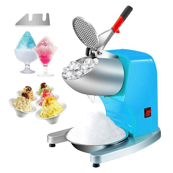 VEVOR Eiszerkleinerungsmaschine Eisrasiermaschine Eisrasierer 100 kg/h, Edelstahl Eiszerkleinerungsrasierer 300 W, blau, SBJBXS220300WRVKAV2