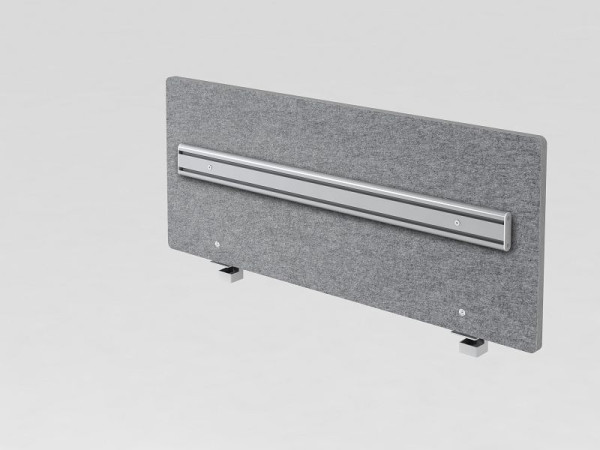 Hammerbacher Akustik-ORGAwand 120cm, grau-meliert, 119,5x2,7/5x50 cm (BxTxH), VARO12/5
