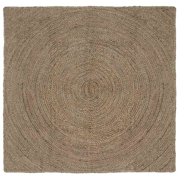 vidaXL Bereichsteppiche Grau 120 x 120 cm Jute, 42010540