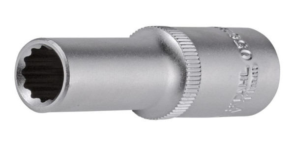 SW-Stahl Steckschlüsseleinsatz, 1/2", Zwölfkant, 9 mm, tief, SB-Verpackung, 05632-9SB