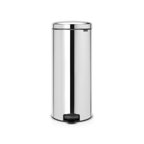 Stein HGS Abfallbehälter -Iconic Step- Brabantia, Stahl, hochglanz, Innenbehälter Metall, Volumen: 30 Liter, 36514