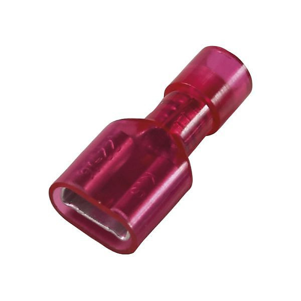 Haupa Flachsteckhülse rot vollisoliert 0,5-1,0 mm², VE: 100 Stück, 340414