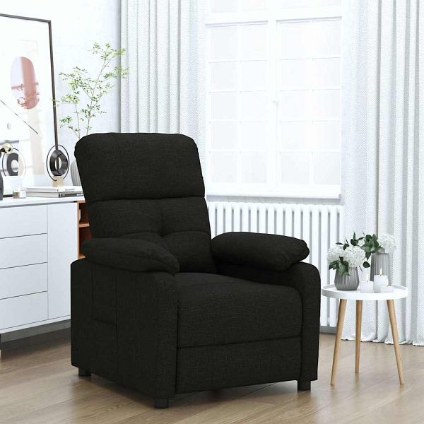 vidaXL Relaxsessel Schwarz Stoff, 289664, 8719883990071