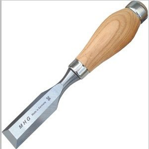MHG Kurzbeitel - BUTT CHISEL Heft Esche geölt mit Zwinge, Klinge feinstgeschliffen Seitenfase bis Spiegelseite, Größe: 6 mm, KB7000.06