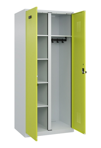 C+P Wäsche-/Garderobenspind Evolo PLUS, 2 Abteile, 1850x800x500mm, 7035/0024, Drehriegel, 049600-22 S10015