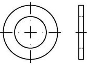 Scheiben DIN 433 -1 Messing 13 VE=S (500 Stück)