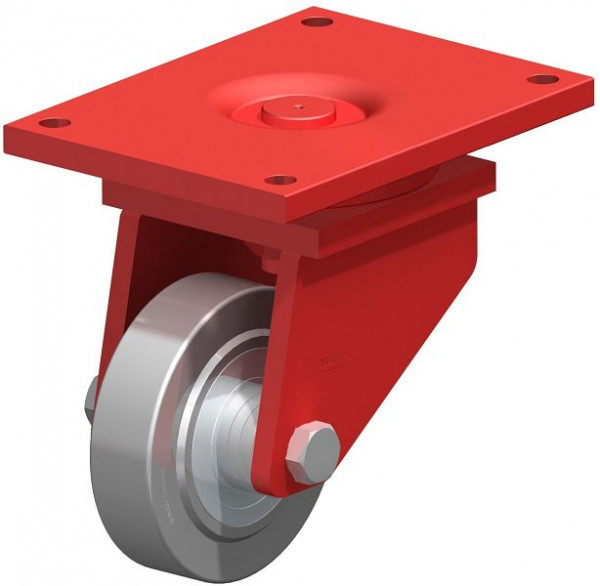 Blickle LS-SVS 250K Stahlgeschweißte Schwerlast-Lenkrolle, schwere Drehkranz-Ausführung, Stahl, Grau, 608802