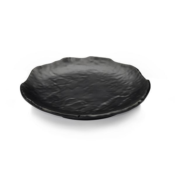 WAS Teller, flach, Ø 28 cm, schwarz, Melamin, 918601280