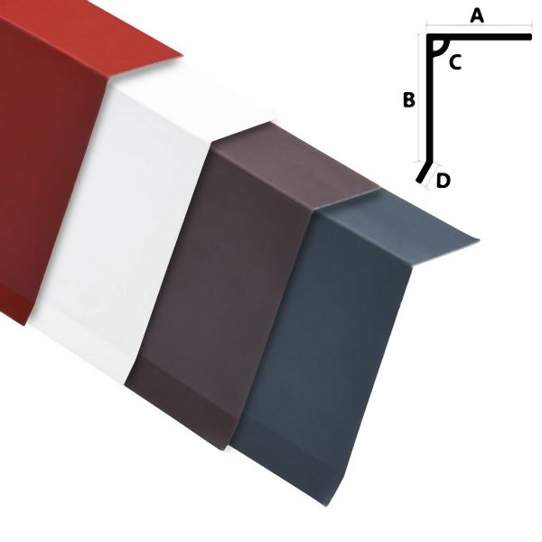 vidaXL Dachrandblech L-Form 5 Stück Aluminium Anthrazit 170 cm, 145148