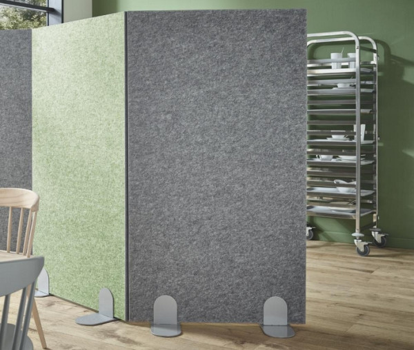 Deskin Trennwand/Stellwand SIENNA - schallabsorbierend, grau, B 900 x H 1600 x T 25 mm, 293547