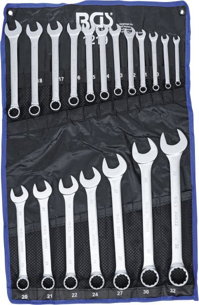 BGS Maul-Ringschlüssel-Satz, SW 8 - 32 mm, 19-teilig, 1219
