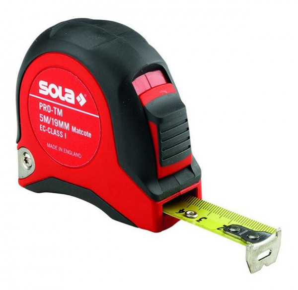 Sola Rollmeter (19 mm) PRO-TM 3 m Matcote, EG-Klasse 1, VE: 5 Stück, 50022001