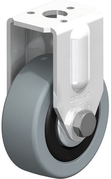 Blickle BRA-VPA 50G-FA Apparate-Bockrolle mit Rückenloch, Vollgummi, Grau, 299818