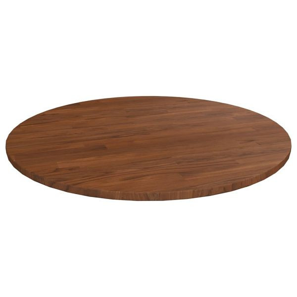 vidaXL Runde Tischplatte Dunkelbraun Ø80x1,5 cm Behandeltes Eichenholz, 342970