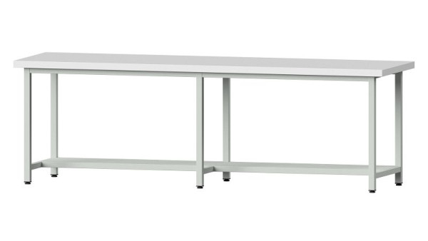 ANKE Werkbänke Arbeitstisch, Modell 191, 2800 x 800 x 900 mm, RAL 7035, KSP 50 mm, 401.455