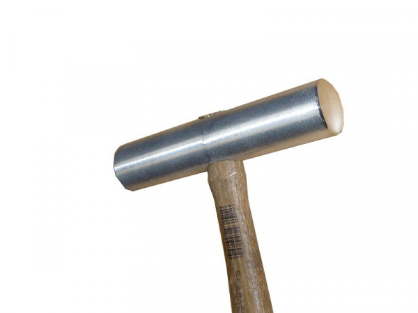 DINOSAURIER Aluminium-Treibhammer, beide Seiten leicht gewölbt und perfekt auspoliert, Hickorystiel 300 mm, HH 672 ALL3