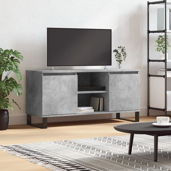 vidaXL TV-Schrank Betongrau 104x35x50 cm Holzwerkstoff, 827024