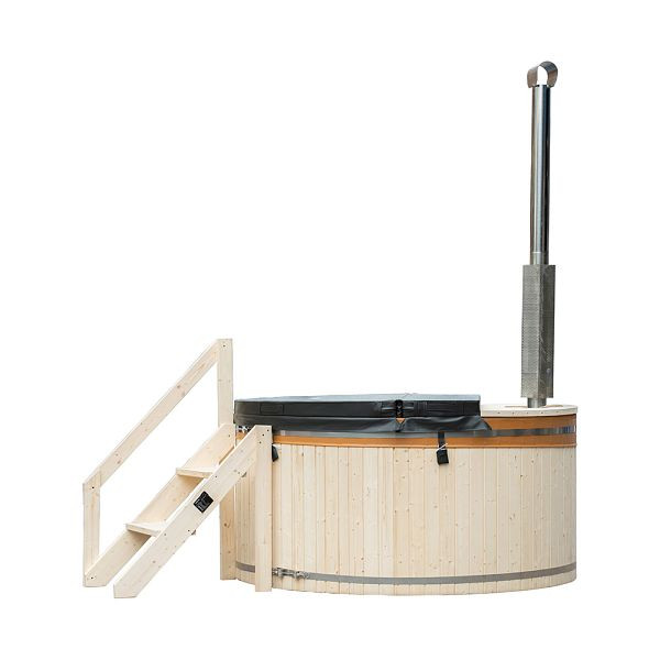 HOME DELUXE Hot Tub/holzbefeuertes Badefass (210cm), SKANDI L, 48710