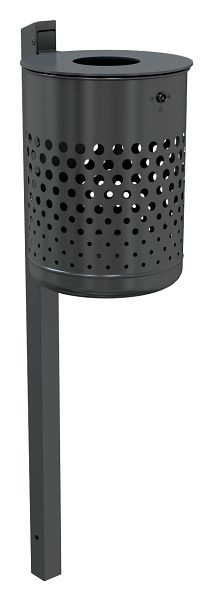 Schake Abfallbehälter 50l mit Deckscheibe, Ø 360mm Höhe 440 mm, 4034B