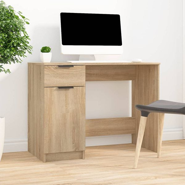 vidaXL Schreibtisch Sonoma-Eiche 100x50x75 cm Holzwerkstoff, 811496