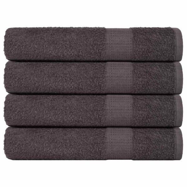 vidaXL Handtücher 4 Stück Anthrazit 100x200 cm 360 g/m² 100% Baumwolle, 136698