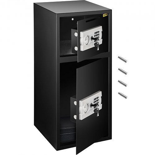VEVOR Tresor Feuerfest mit Schlüssel Elektronikschlosstresor 4 mm mit Zahlenschloss 74 l, Tresor mit Starkem Eisen, 70ELJYBXG00000001V0