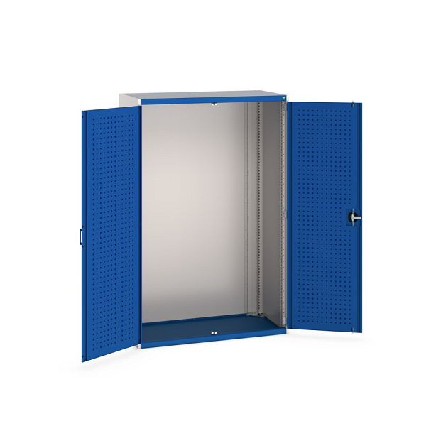 bott cubio Flügeltürschrank, BxTxH: 1300x650x2000mm, RAL 7035/5010, Enzianblau, 40022019.11V