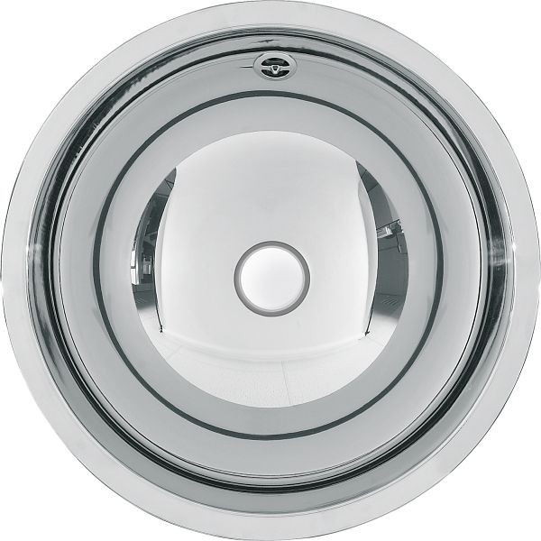 KWC Rundbecken, Rondo, Edelstahl, 428x157 mm, Überlauf, hochglanz, 2000056432