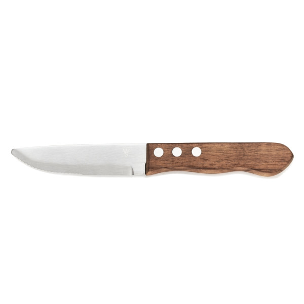 WAS Steakmesser Set, mit Pakkaholzgriff, 25 cm, VE: 6 Stück, Holz, Chromstahl 13/0, 6411026