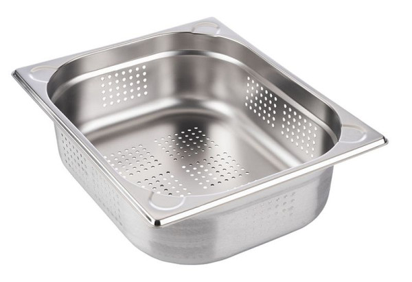 APS GN 1/2 Behälter, perforiert, 32,5 x 26,5 cm, Tiefe: 100 mm, Edelstahl, 6,5 Liter, 81902
