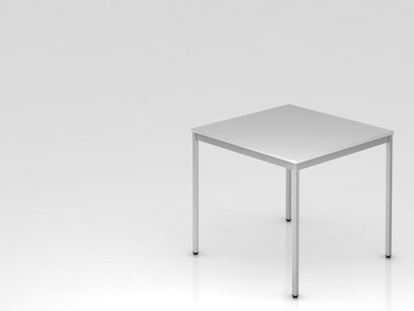 Hammerbacher Besprechungstisch Fuß Vierkant, 80x80cm Grau, Rechteckform, VVS08/5/5