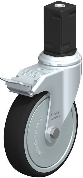 Blickle LKRA-PATH 126K-11-FI-FK-EV17 Apparate-Lenkrolle mit Expander & Feststeller, Thermoplastisches Polyurethan, Grau, 848895