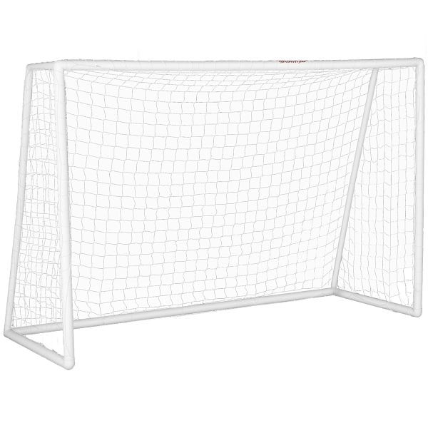 SPORTNOW Fußballtor, robustes Netz, Kunststoff-Rahmen, Heringe, 300L x 120B x 200H cm, Weiß, A62-039V02WT