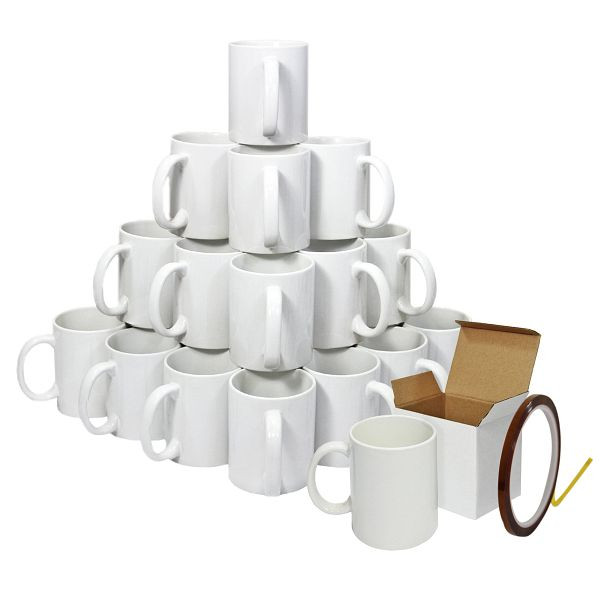 Monster 36 Weiße Sublimationsbecher mit Boxen und Heizbandrolle, 214246