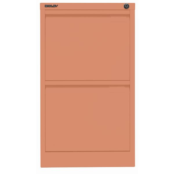 Bisley Hängeregistraturschrank, einbahnig, 2 HR-Schubladen, 658 coral, 3623658