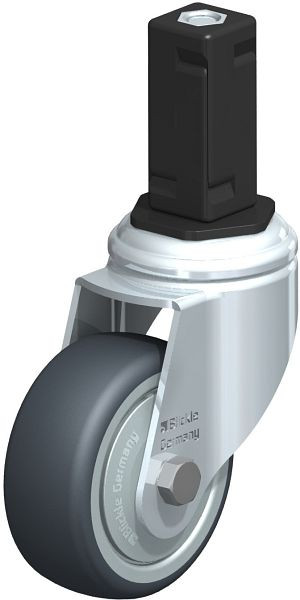 Blickle LKRA-TPA 80K-11-FK-EV14 Apparate-Lenkrolle mit Expander, Thermoplastisches Gummi-Elastomer, Grau, 846720