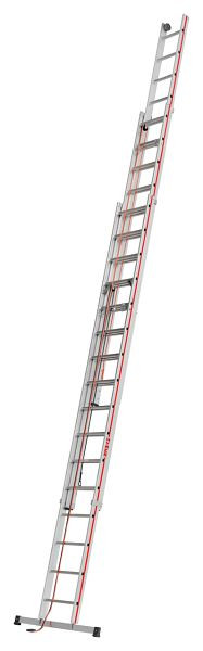 HYMER Seilzugleiter, dreiteilig, 3x16 Sprossen, Länge eingefahren 4,70 m / ausgefahren 11,14 m, 406148