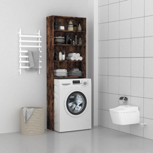 vidaXL Waschmaschinenschrank Räuchereiche 64x24x190 cm, 815951