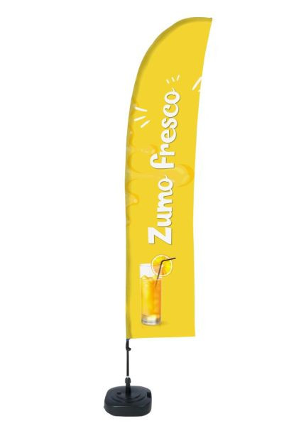 Showdown Displays Beach Flag Budget Wind Komplettset Frischer Saft Spanisch, BFBL-WT21-17-I175