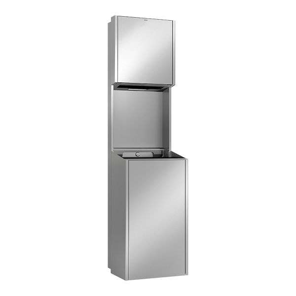 KWC Papier-Abfall-Kombination, Exos, Edelstahl, Unterputz, 304x1166x251 mm, 2030034626