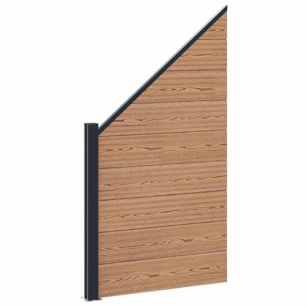 vidaXL Zaunelement WPC und Aluminium Braun, 42039061