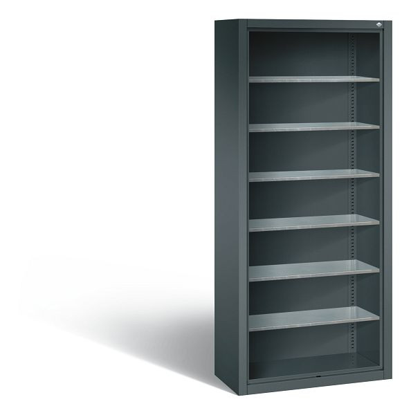C+P Stahlregal mit Rückwand Serie 13, H1690xB700xT300mm, Farbe: Anthrazit, 133413-00 S10012