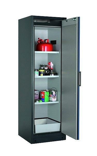 asecos Sicherheitsschrank Q-PEGASUS-90, Q90.195.060.WDACR in enzianblau RAL 5010 mit 3x Fachboden (Stahlblech), 30075-047-33409