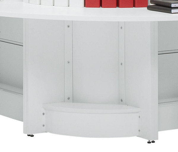 Deskin Theken-Eckelement 90° innen ELINUS, Dekor weiß, Front Metall weiß gepulvert, B 780 x T 780 x H 1085 mm, 257959