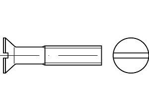 Senkschrauben DIN 963 4.8 M 2 x 4 galvanisch verzinkt VE=S (2000 Stück)